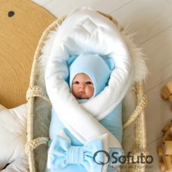 Blue simple Winter Newborn baby boy coming home outfit