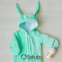 Bunny mint Cold winter Newborn baby coming home outfit