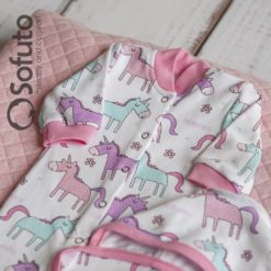Magic unicorn Cold winter Newborn baby girl coming home outfit