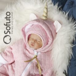Magic unicorn Cold winter Newborn baby girl coming home outfit