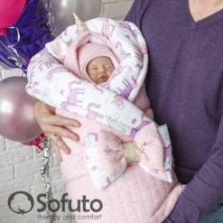 Magic unicorn Cold winter Newborn baby girl coming home outfit