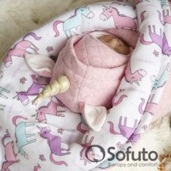 Magic unicorn Cold winter Newborn baby girl coming home outfit